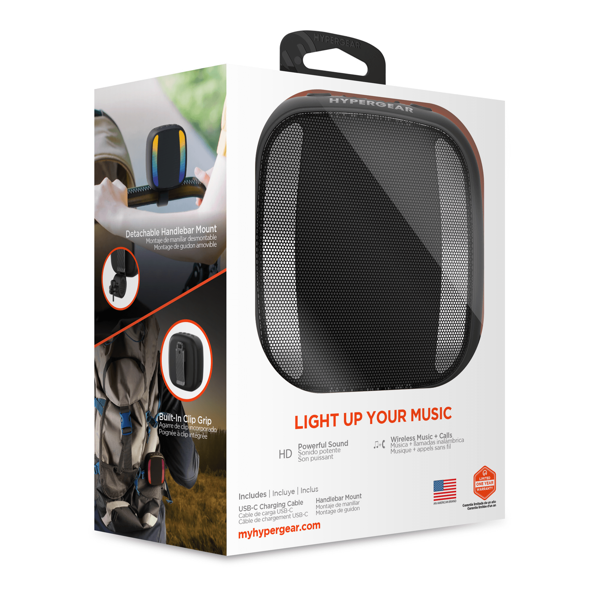 HyperGear Spin Cycle LED Wireless Bike Speaker
