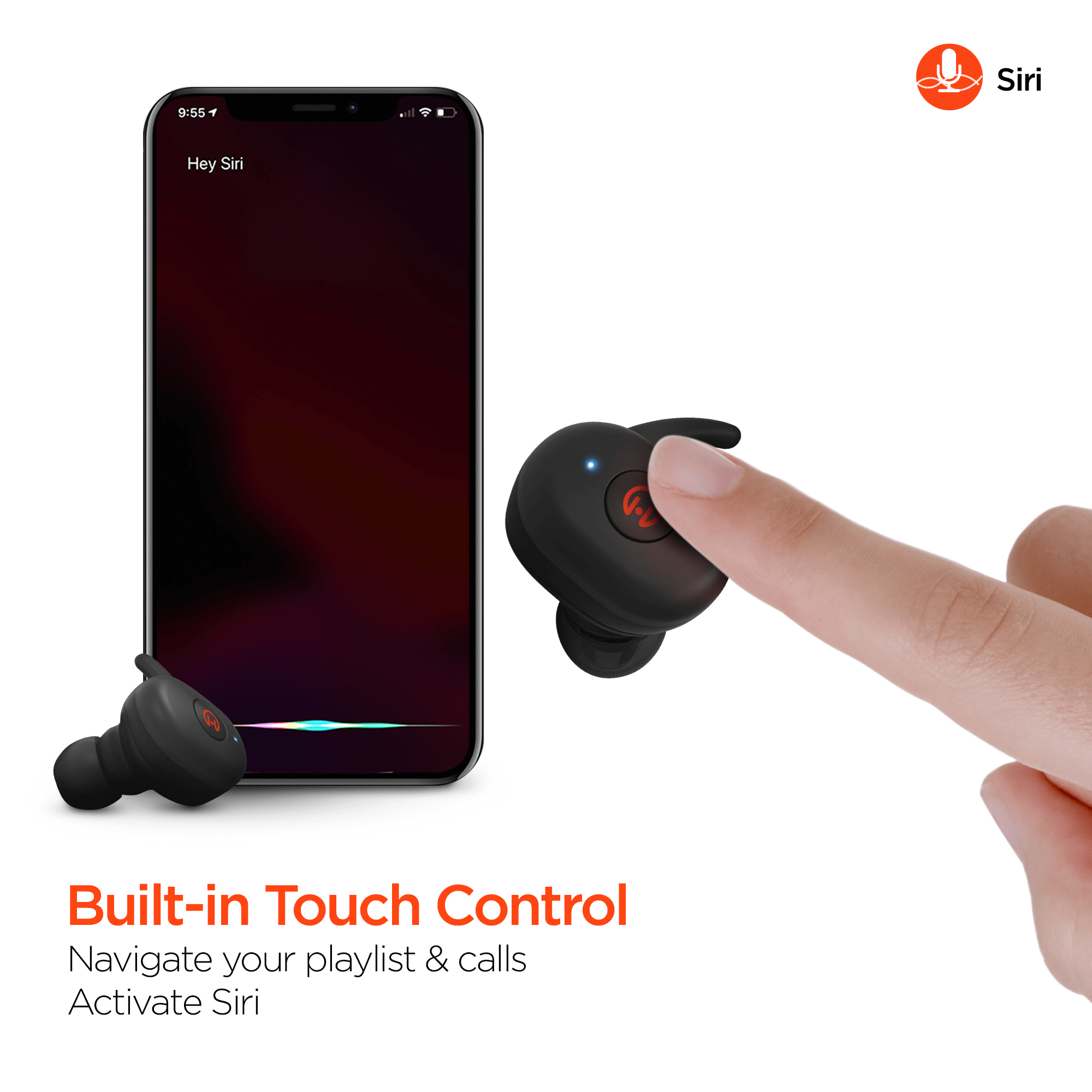 HyperGear Active True Wireless Earbuds with USB-C Connector