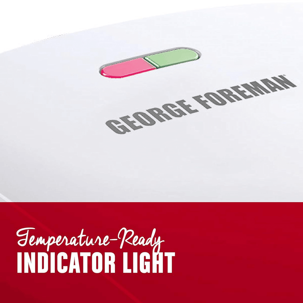 George Foreman 4-Serving Indoor Electric Grill White - REFURBISHED