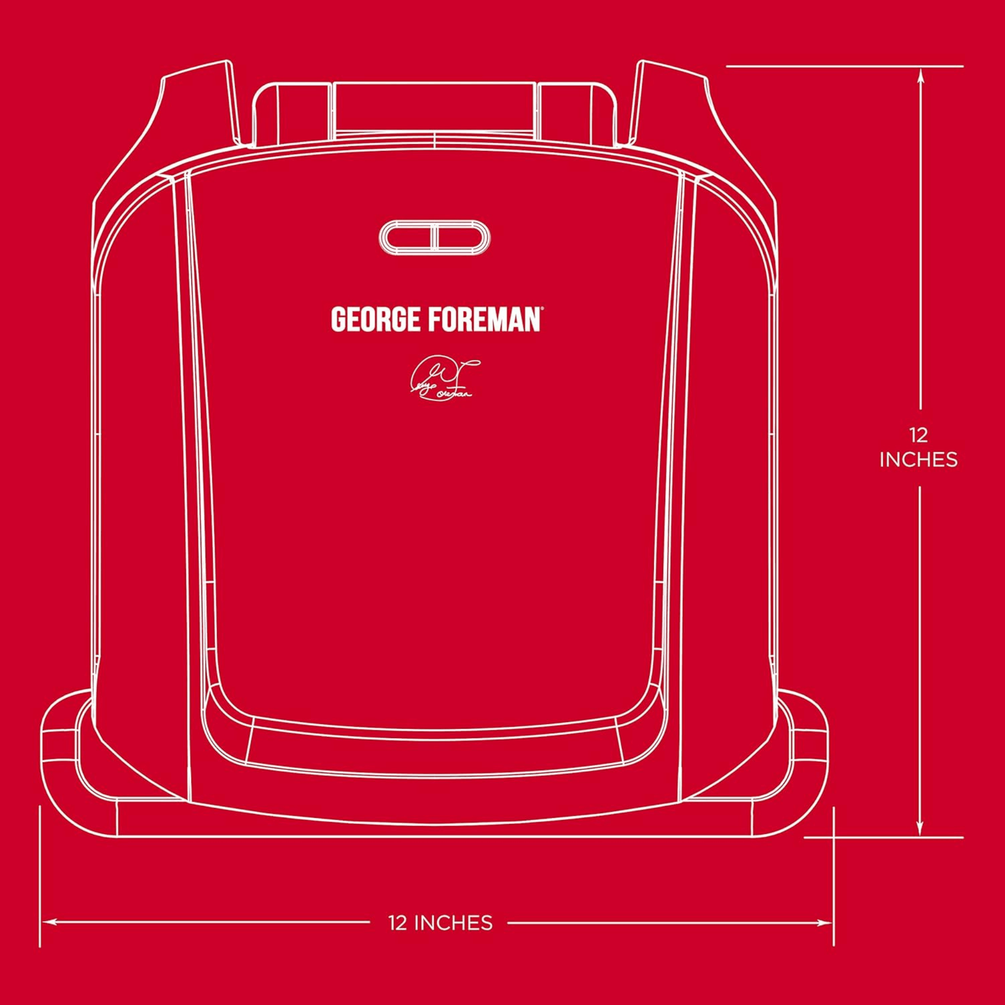 George Foreman 4-Serving Indoor Electric Grill White - REFURBISHED