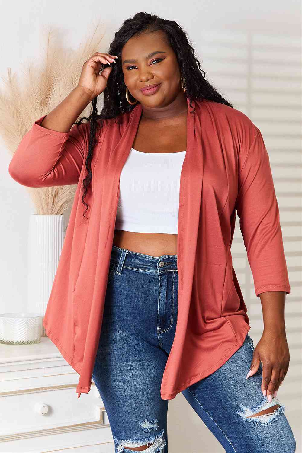 Culture Code Full Size Open Front Women Cardigan