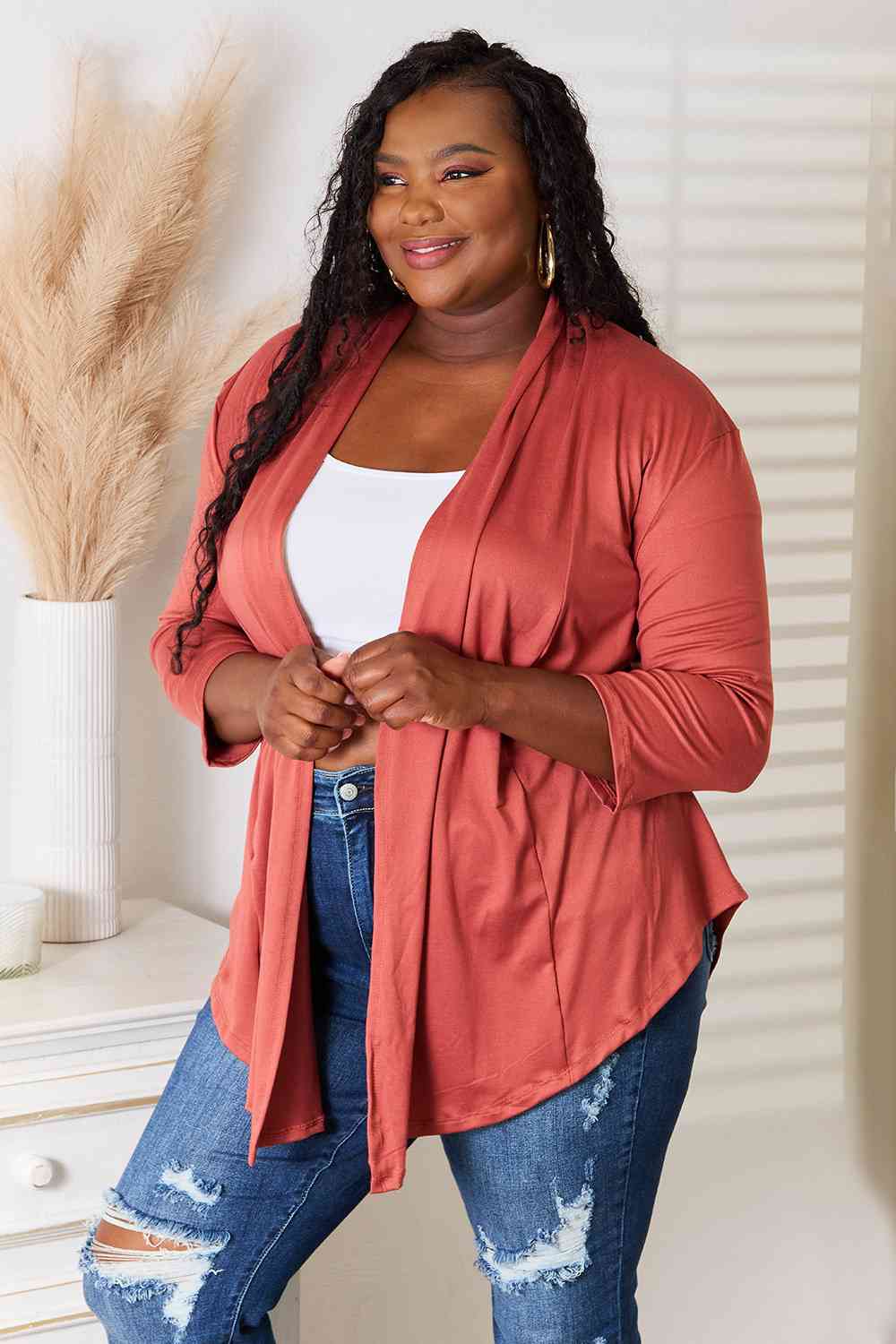 Culture Code Full Size Open Front Women Cardigan